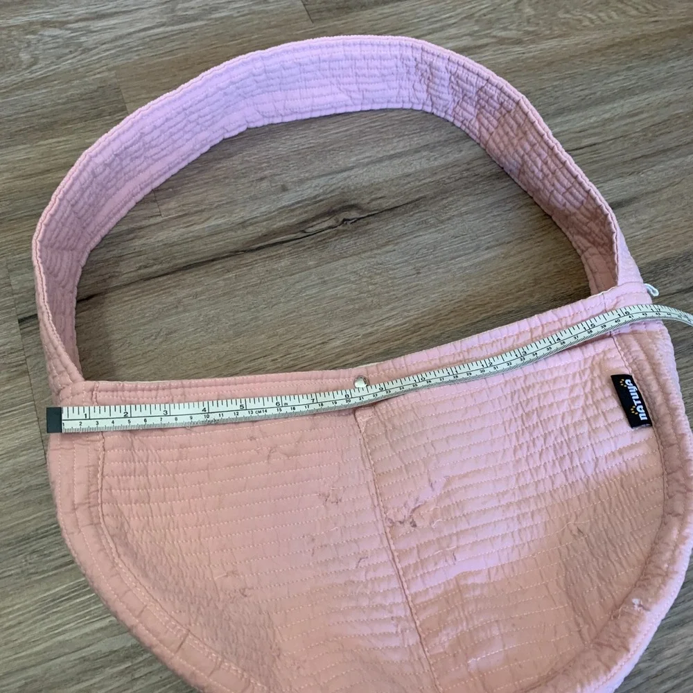 Natuya Pink Quilted Pet Carrier Sling Small Dog Cat Hands Free Travel Bag